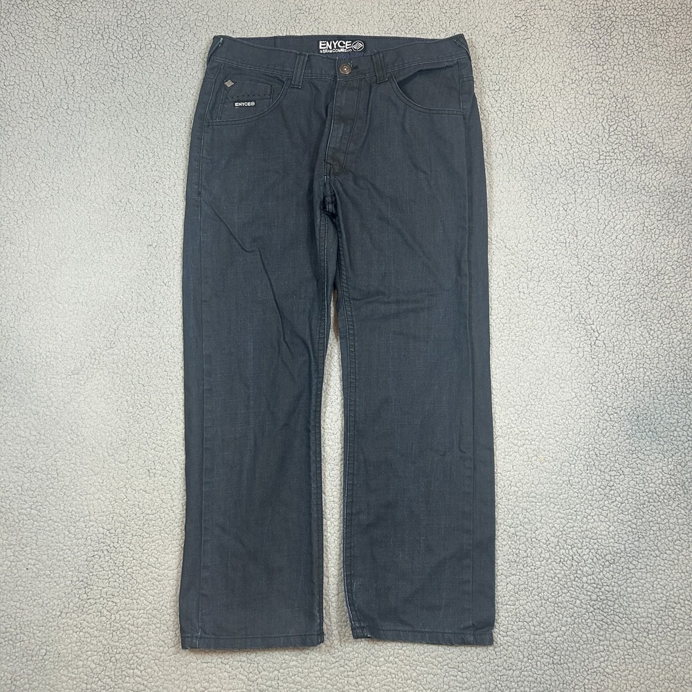 Vintage Enyce Baggy Jeans Black Mens Size 34x30 Wide‎ Leg